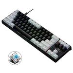 Dark Alien K710 71 Keys Glowing Game Wired Keyboard, Cable Length: 1.8m, Color: White Black Green Shaft