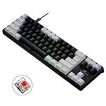 Dark Alien K710 71 Keys Glowing Game Wired Keyboard, Cable Length: 1.8m, Color: White Black Red Shaft