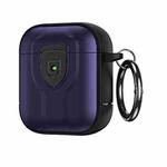 For AirPods 1/2 TPU + PC Full Wrap Type Protection Case Cover(Purple)