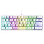 ZIYOULANG K61 62 Keys Game RGB Lighting Notebook Wired Keyboard, Cable Length: 1.5m(White)