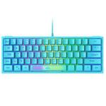 ZIYOULANG K61 62 Keys Game RGB Lighting Notebook Wired Keyboard, Cable Length: 1.5m(Blue)