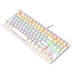 ZIYOULANG K2 87 Keys Office Laptop Punk Glowing Mechanical Wired Keyboard, Cable Length: 1.5m, Color: White