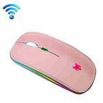 XUNSVFOX XYH50 4 Keys USB Charging Business Office Wireless Light Mouse(Pink)