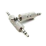 20 PCS Metal 3.5mm Audio Male to Male Straight Through Adaptor(Nickel Plated)