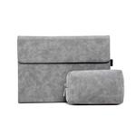 For Microsoft Surface Pro 9 Tablet Protective Case Holder(South African Sheepskin Gray Case + Power Supply Bag)