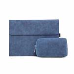 For Microsoft Surface Pro 9 Tablet Protective Case Holder(South African Sheepskin Blue Case + Power Supply Bag)