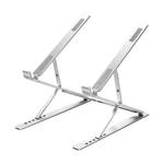 N8 Double-layer Foldable Lifting Aluminum Alloy Laptop Heat Dissipation Stand, Color: Oxidized Silver