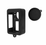 For DJI Osmo Action 3 Silicone Protective Case Lens Cap(Black)