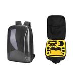 For DJI AVATA  Storage Bag Hard Shell Waterproof Shoulder Bag Backpack(Brushed Gray Yellow Inner)