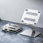 SSKY X46 Aluminum Desktop Folding Phone Stand Portable Telescopic Rotating Tablet Stand(Aurora Silver)