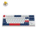 ZIYOU LANG K87 87-key RGB Bluetooth / Wireless / Wired Three Mode Game Keyboard, Cable Length: 1.5m, Style: Banana Shaft (Yacht Blue)