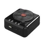 Manovo H3 Retro Vinyl Record Player Shape Mini Bluetooth Speaker, Color: Black