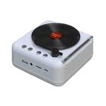 Manovo H3 Retro Vinyl Record Player Shape Mini Bluetooth Speaker, Color: White