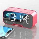 EARISE G10 Wireless Bluetooth Speaker With FM Mini Plug-in Card Mirror Alarm Clock Sound(Red)