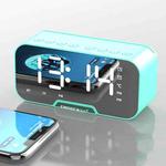 EARISE G10 Wireless Bluetooth Speaker With FM Mini Plug-in Card Mirror Alarm Clock Sound(Light Blue)