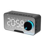 P5 Knob Version Wireless Bluetooth Speaker Plugging Card Home Clock Portable Mini Computer Audio, Color: Black