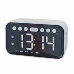 AI Intelligent Wireless Bluetooth Speaker Inserting Card Clock Portable Audio, Style: Charging Edition (Reef White)