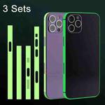 For iPhone  13 3 Sets Luminous Border Film Dustproof  Side Film(Green)