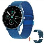 BW0223 Heart Rate/Blood Oxygen/Blood Pressure Monitoring Bluetooth Smart Calling Watch, Color: Mesh Blue