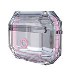 For AirPodS Pro RJT-AP-03 Bluetooth Earphone Transparent Soft Case TPU Protection Cover(Pink)