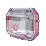 For AirPodS Pro RJT-AP-03 Bluetooth Earphone Transparent Soft Case TPU Protection Cover(Rose Red)