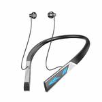 E68 Bluetooth V5.2 Earphones Magnetic Sport Neckband Wireless Headphones With Mic(Black Silver)