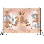 MDN12118 1.5m x 1m Rose Golden Balloon Birthday Party Background Cloth Photography Photo Pictorial Cloth