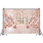 MDU05522 1.5m x 1m Rose Golden Balloon Birthday Party Background Cloth Photography Photo Pictorial Cloth