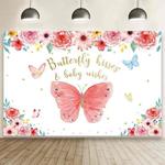 1.5m x 1m Butterfly Pattern Photography Backdrop Birthday Party Decoration Background Cloth(MDU01821)