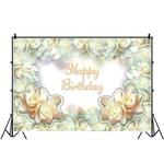 1.5m x 1m Flower Series Happy Birthday Party Photography Background Cloth(MSC00347)