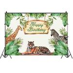MDN03318 1.5m x 1m Animal Forest Cartoon Birthday Party Banquet Decoration Photo Background Cloth