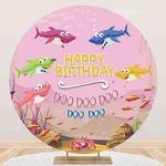 1m x 1m Underwater Mermaid Birthday Party Photography Washed With Elastic Circular Background Cloth(MDN11653)