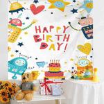 Birthday Layout Hanging Cloth Children Photo Wall Cloth, Size: 150x180cm Velvet(1)