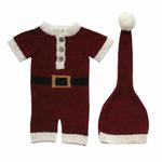 Newborn Photography Clothing Christmas Theme Modeling Mohair Hat + Jumpsuit Suit(Baby Boy)