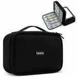 Baona Multifunctional Earphone Data Cable Digital Storage Bag, Spec: 2-layer Box (Black)