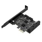 PCIE X1 To 8 Ports SATA3.0 Rotary Card Computer Desktop Solid State Hard Disk