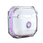 For AirPods 3 RJT-AP-03 Transparent Anti-fall Bluetooth Earphone Protective Sleeve(Violet)
