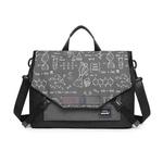 LUCKYBAT Laptop Bag Airbag Anti-drop Crossbody Handbag, Size: S 13.3-16 Inch(Black Gray Equation)