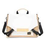 LUCKYBAT Laptop Bag Airbag Anti-drop Crossbody Handbag, Size: S 13.3-16 Inch(Khaki White)
