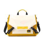 LUCKYBAT Laptop Bag Airbag Anti-drop Crossbody Handbag, Size: L 16 Inch(Turmeric White)
