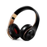 LPT660 Bluetooth Wireless Headset HIFI Stereo Sports Headphones(Black+Gold)