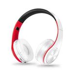 LPT660 Bluetooth Wireless Headset HIFI Stereo Sports Headphones(White+Red)