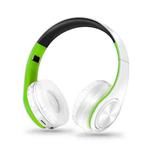 LPT660 Bluetooth Wireless Headset HIFI Stereo Sports Headphones(White+Green)