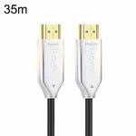 2.0 Version HDMI Fiber Optical Line 4K Ultra High Clear Line Monitor Connecting Cable, Length: 35m(White)
