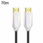 2.0 Version HDMI Fiber Optical Line 4K Ultra High Clear Line Monitor Connecting Cable, Length: 70m With Shaft(White)