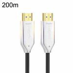 2.0 Version HDMI Fiber Optical Line 4K Ultra High Clear Line Monitor Connecting Cable, Length: 200m With Shaft(White)