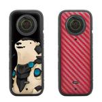 Sunnylife IST-TZ485 For DJI Insta360 X3 Panoramic Camera PVC Protection Scraper Film Stickers(Polar Bear+Carbon Pattern Red)