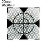 FP001 100pcs Diamond Tunnel Mapping Reflective Sticker Monitoring Measurement Point Sticker, Size: 20x20mm With Triangle