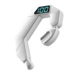 V19 Bone Conduction Digital Display Stereo Hanging Ear Sports Bluetooth Headset(White)