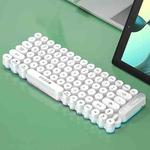 LANGTU OG80 Ivory White Keyboard Mini Punk Bluetooth+Wireless+Wired Three Models Silent Keyboard